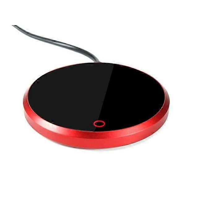 Constant Temperature Base, To Keep Warm Coaster Electric Heating Tea Set(red)