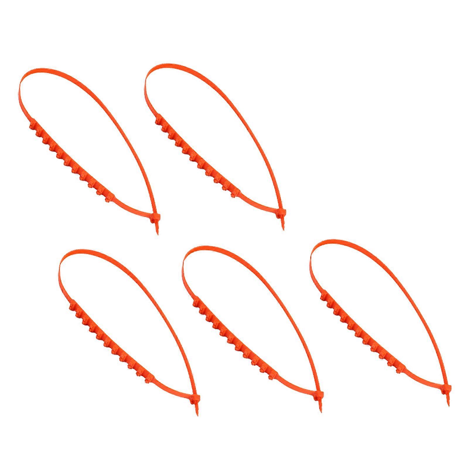 5pcs Universal Mini Plastic Snow Chains 94x1.8cm Orange