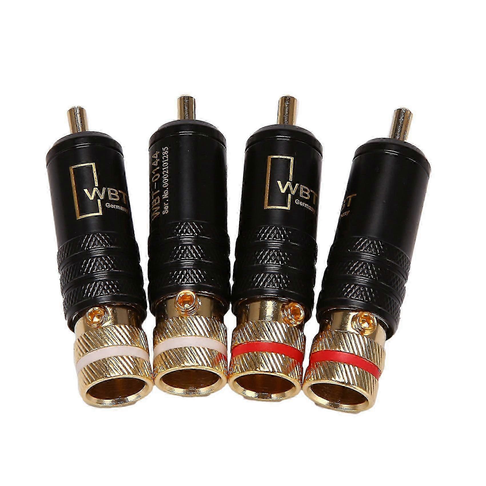 Locking RCA Plug 4 Pieces 8.8mm Cable Applicable Screw Locking Connection