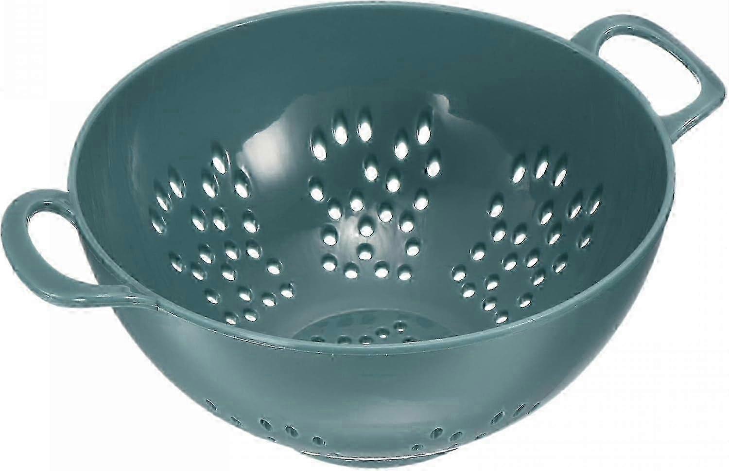 Double handle plastic colander with fine pores for quick draining multi-functional kitchen strainer