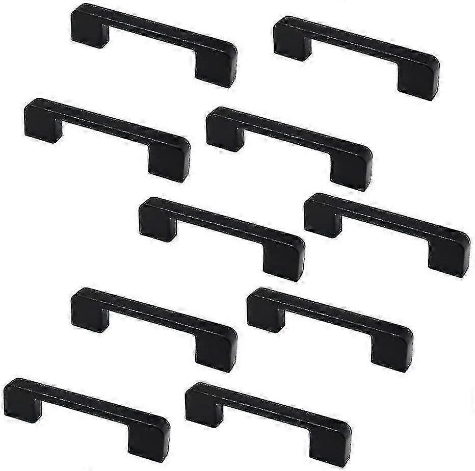10-pack Matte Black Zinc Alloy Cabinet And Drawer Door Handles 106mm Long