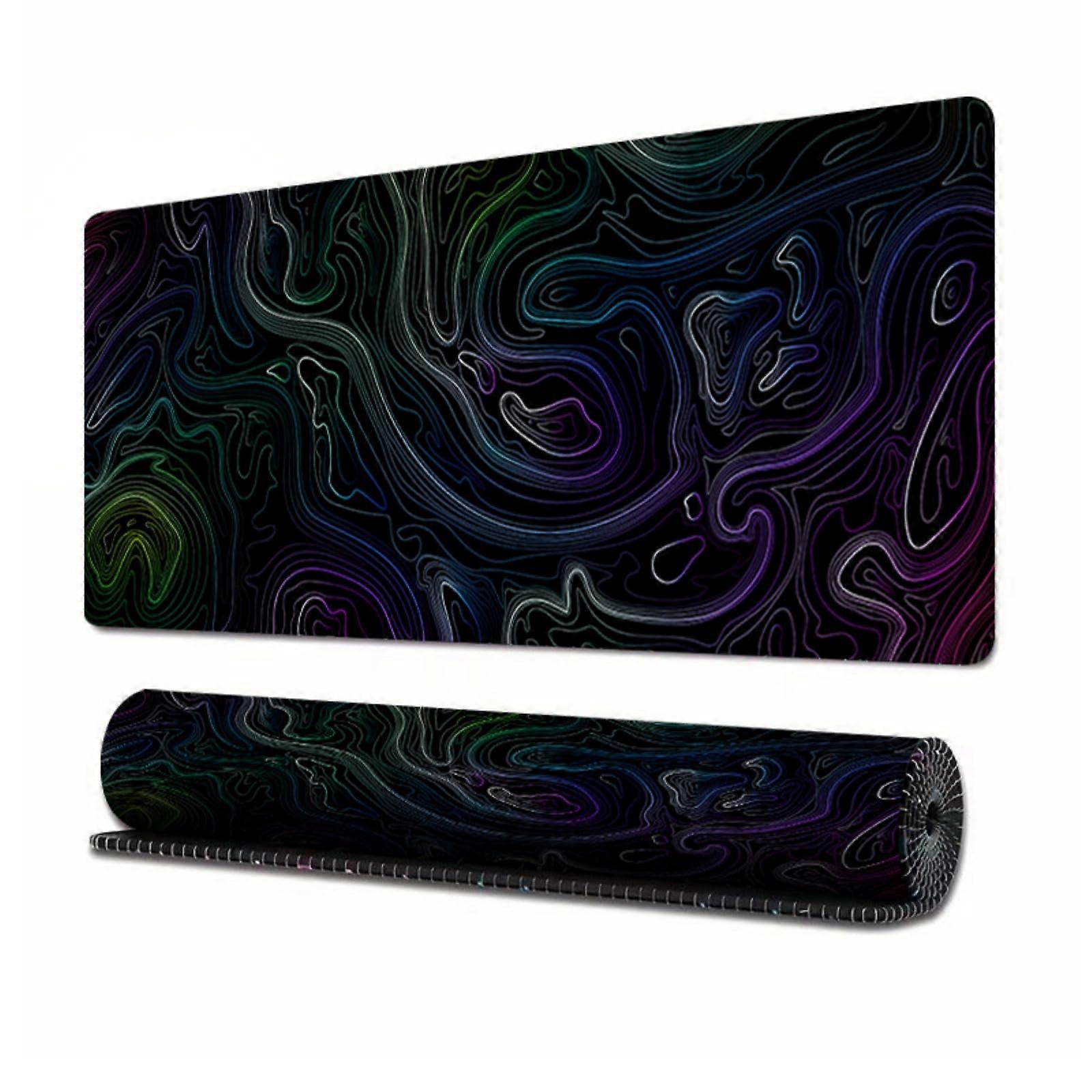 Gaming Mouse Pads With NonSlip Rubber Base Desk Pad For Office And Home Computers Black 13300x800x3mm