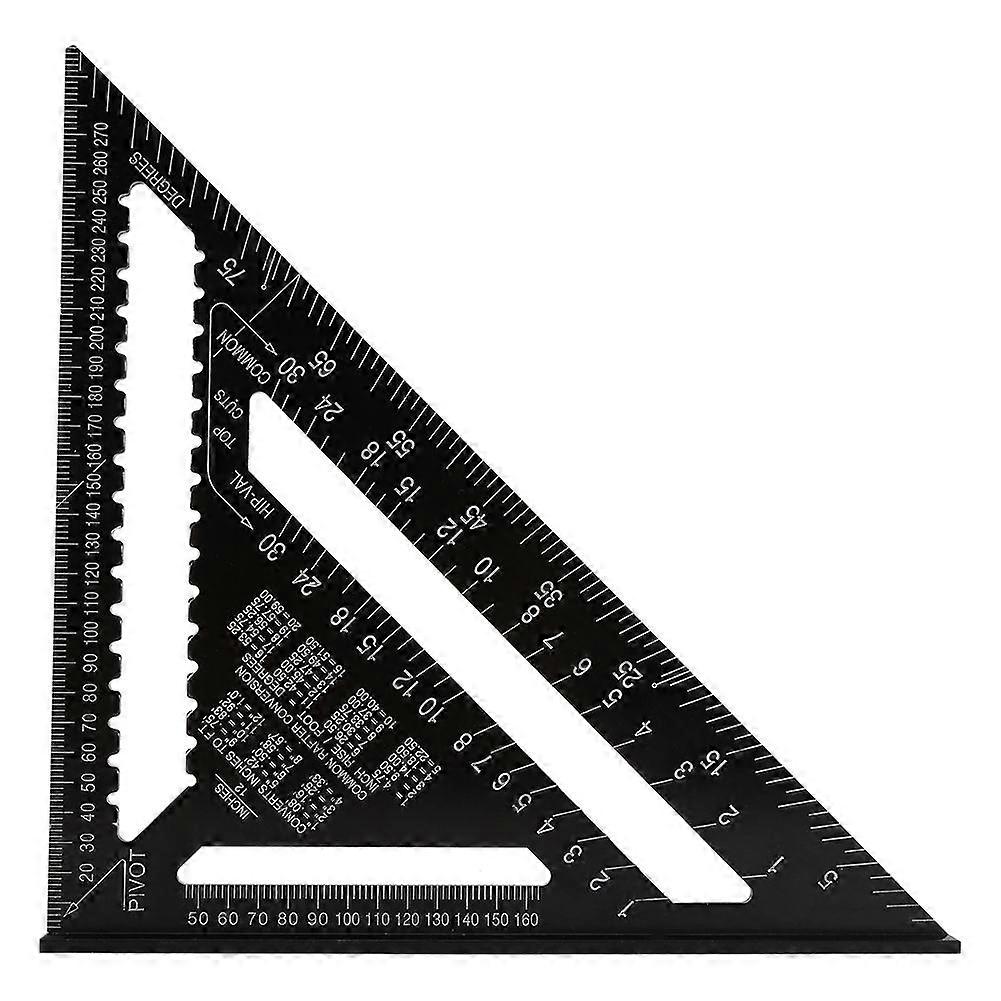 12 Inch Aluminum Alloy Triangle Shape Square Ruler Precision Engineer Carpenter Measuring Tool
