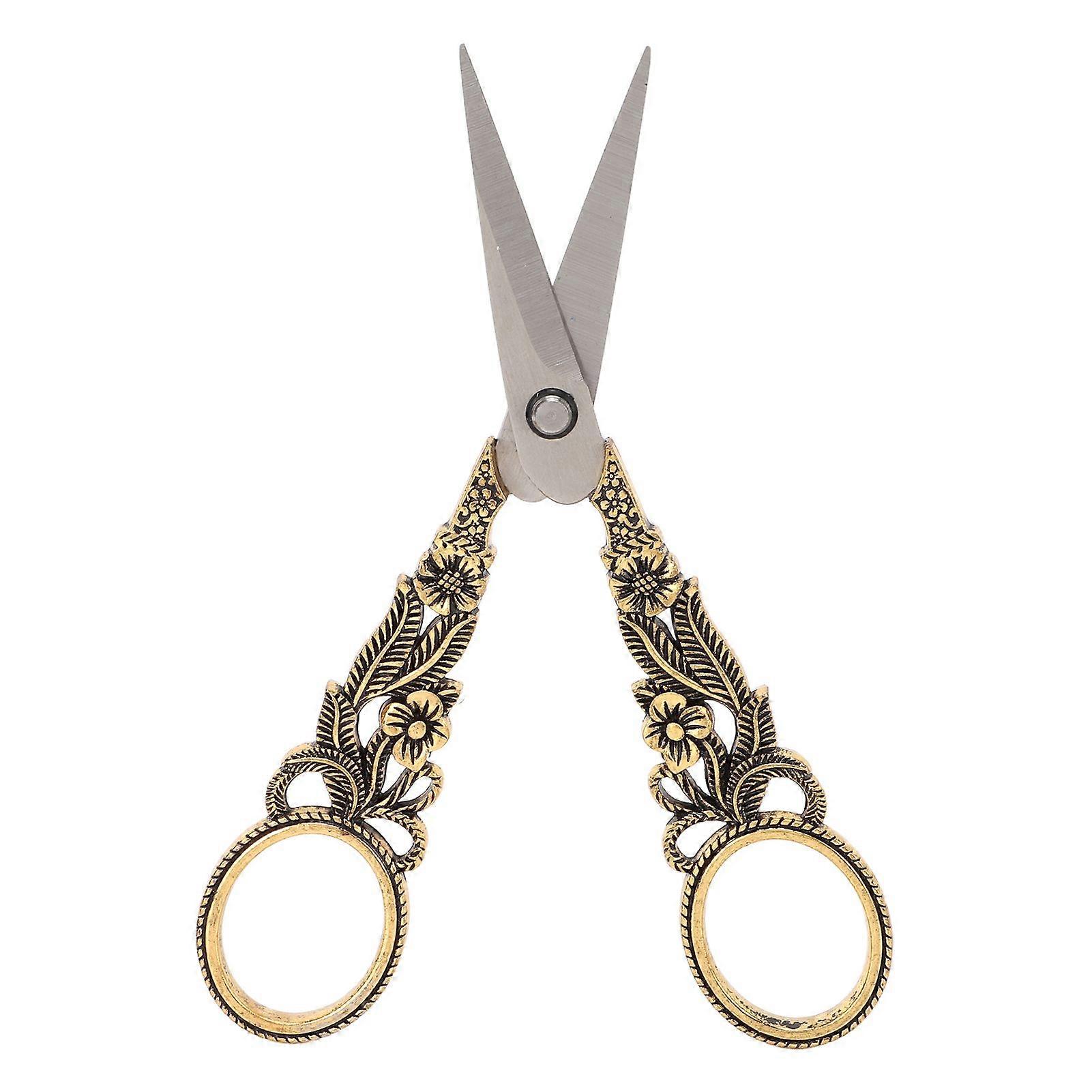 Embroidery Scissors Incisive Blade Compact Daffodil Shape Vintage Daffodil Small Scissors for DIY Crafts Sewing