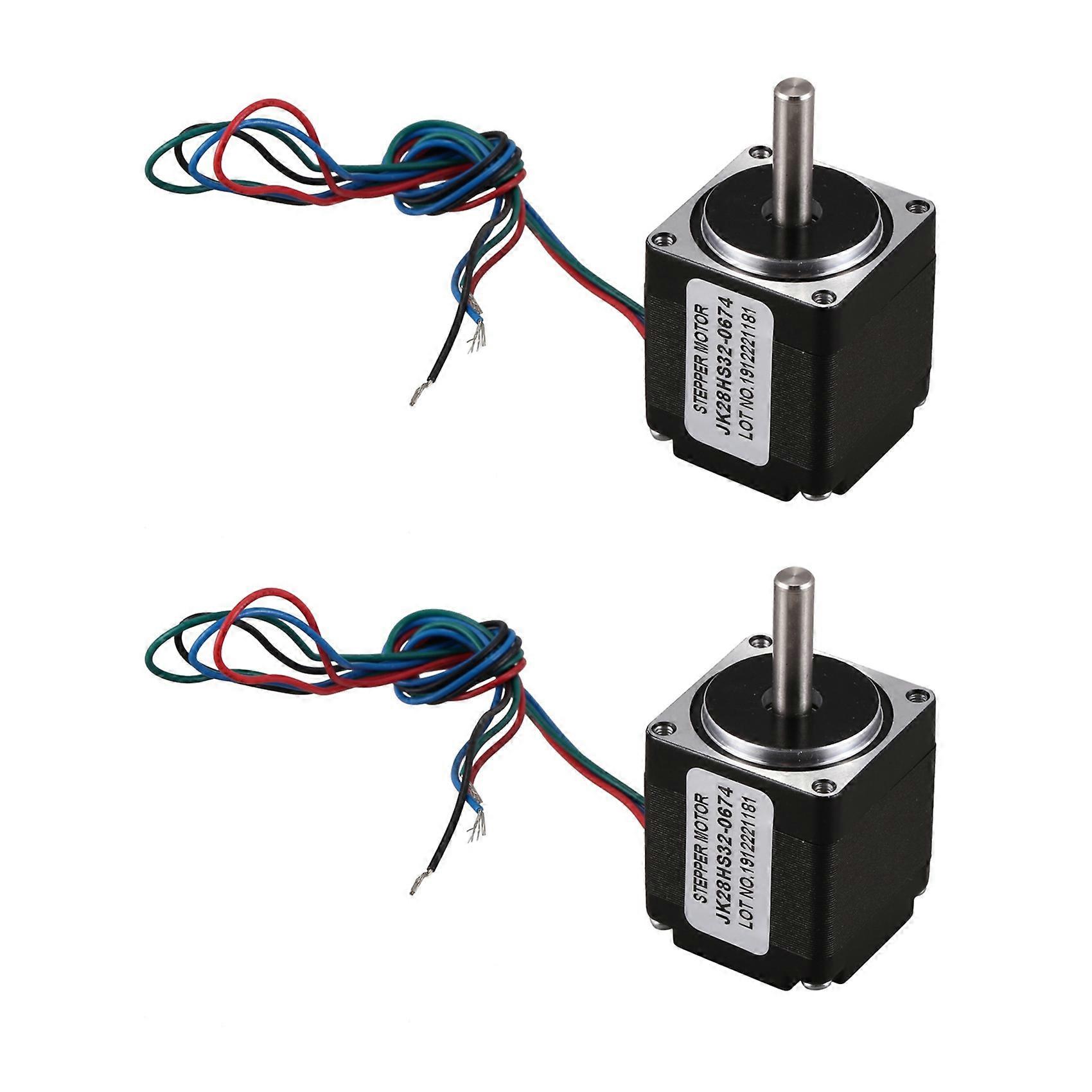 2X NEMA 11 28 Hybrid Stepper Motor 1.8 Degree 2 Phase 4 Wires 32mm Stepper Motor for CNC Router