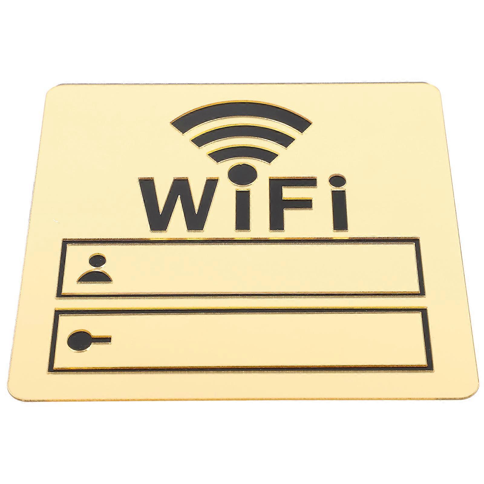 Wifi Signage For Commercial Decoration In Square Shape Made From Durable Plastic 1Pcs