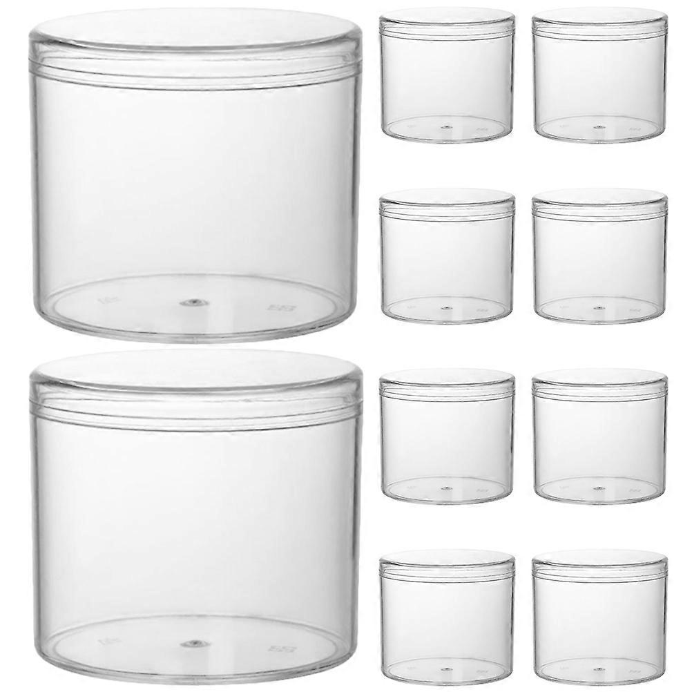 Plastic Storage Jar Clear Round Storage Jars for Kitchen Use 45Pcs