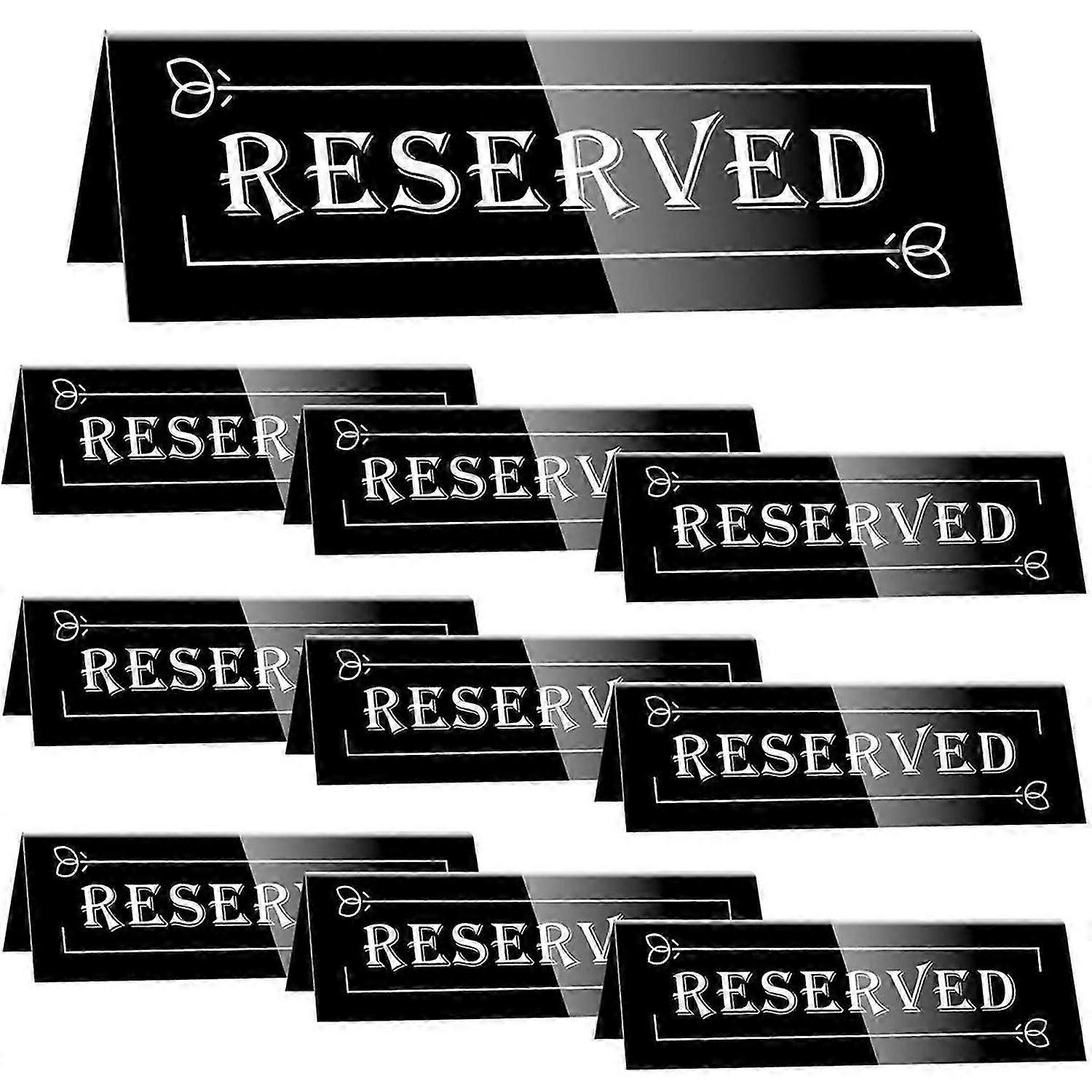 10PC Reserved Table Signs, Acrylic Guest Reservation Table Tents Sign