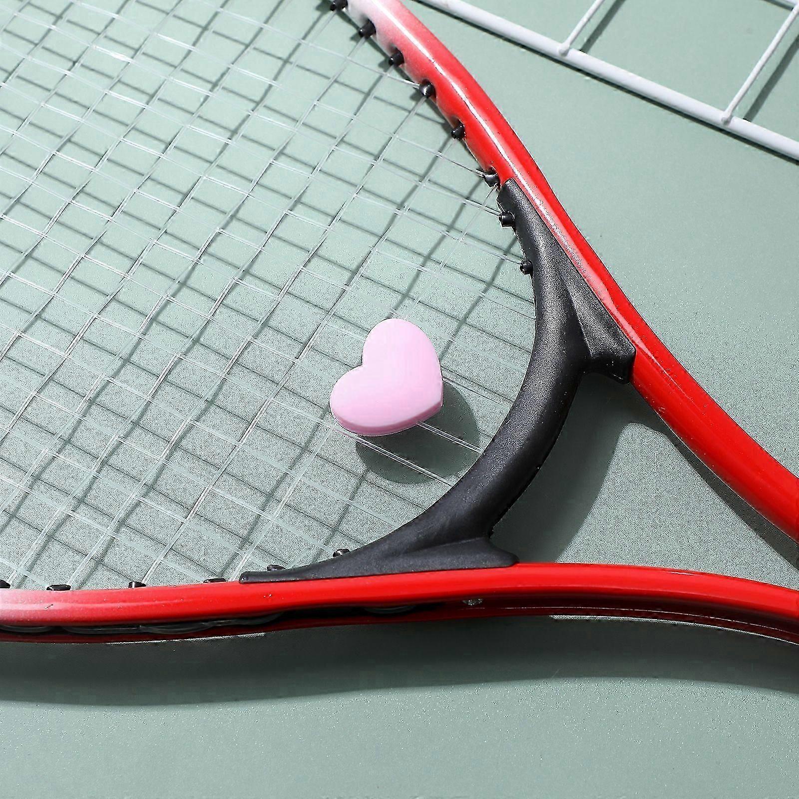 Silicone Heart-Shaped Vibration Absorbers for Tennis Rackets, 6-Pack, Shock Dampeners for Enhanced Comfort and Performance