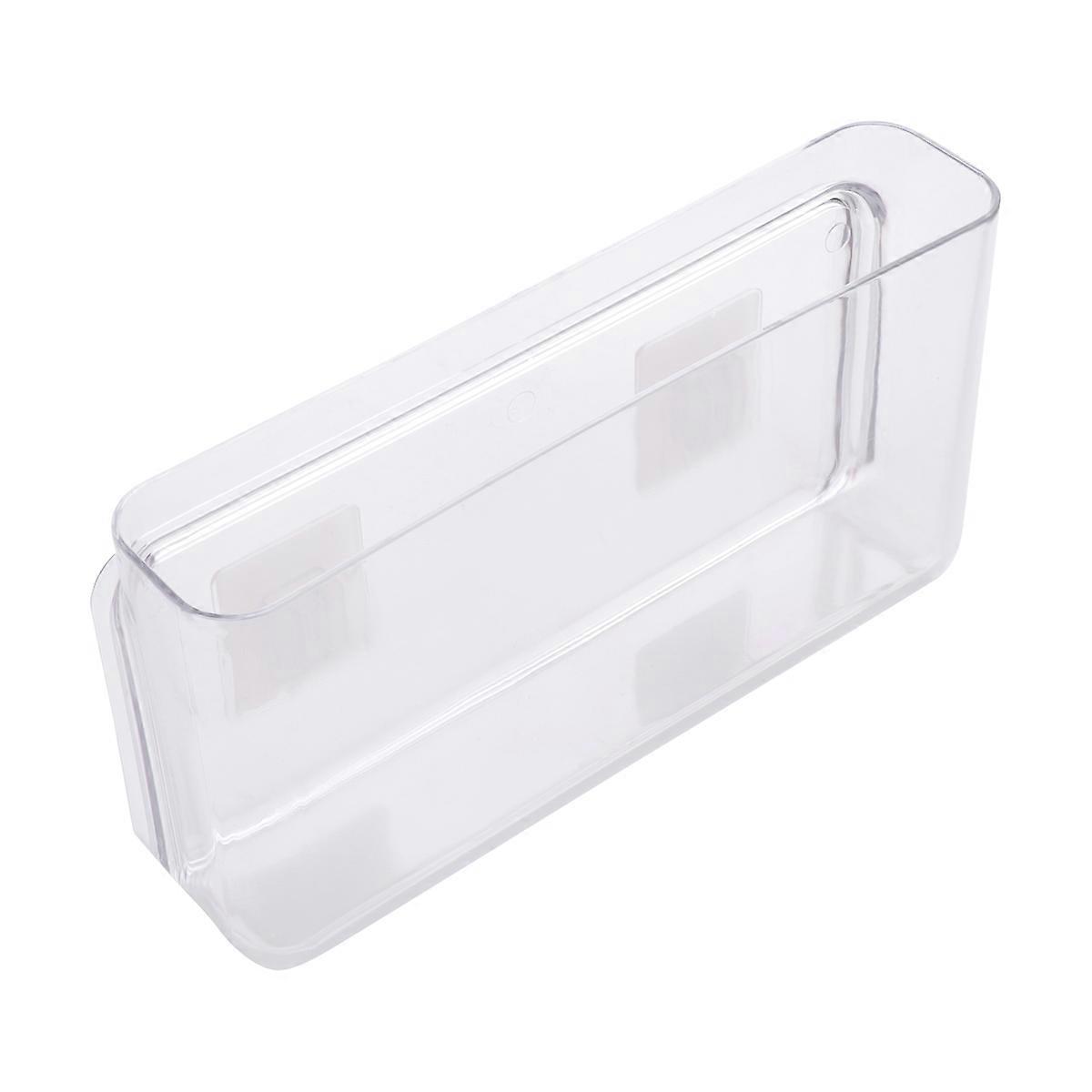 Remote Organizer Plastic Storage Box for Office Use Transparent