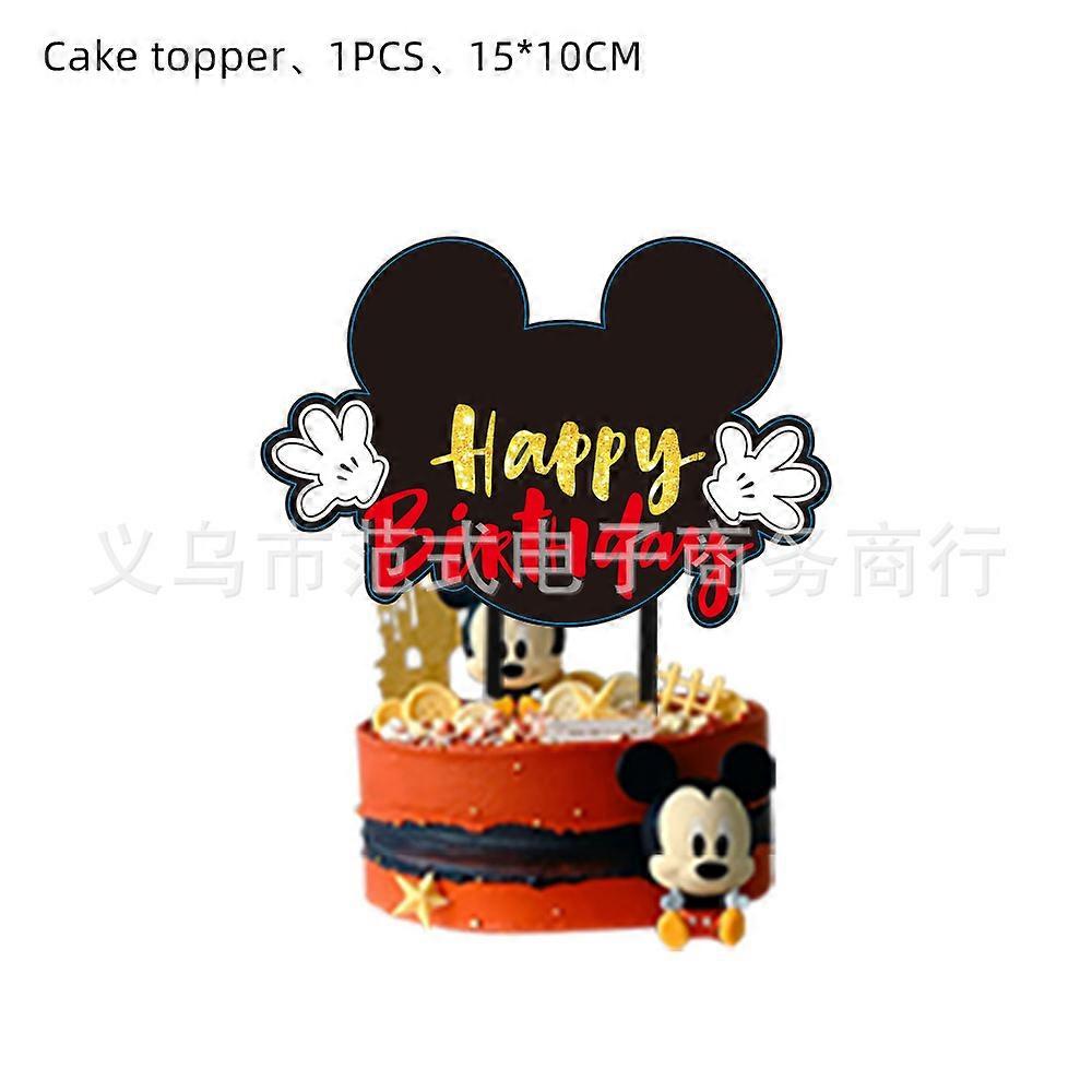 New Mickey Mouse themed party decoration supplies birthday party disposable paper plates, paper towels and tablecloths set