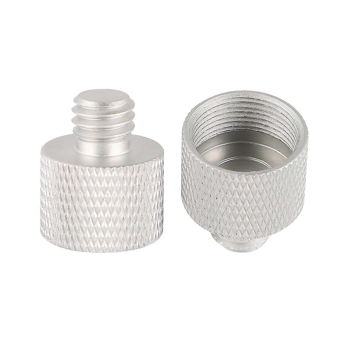 Silver Mic Screw Adapter for Thread Adapter 2Sets Durable Microphone