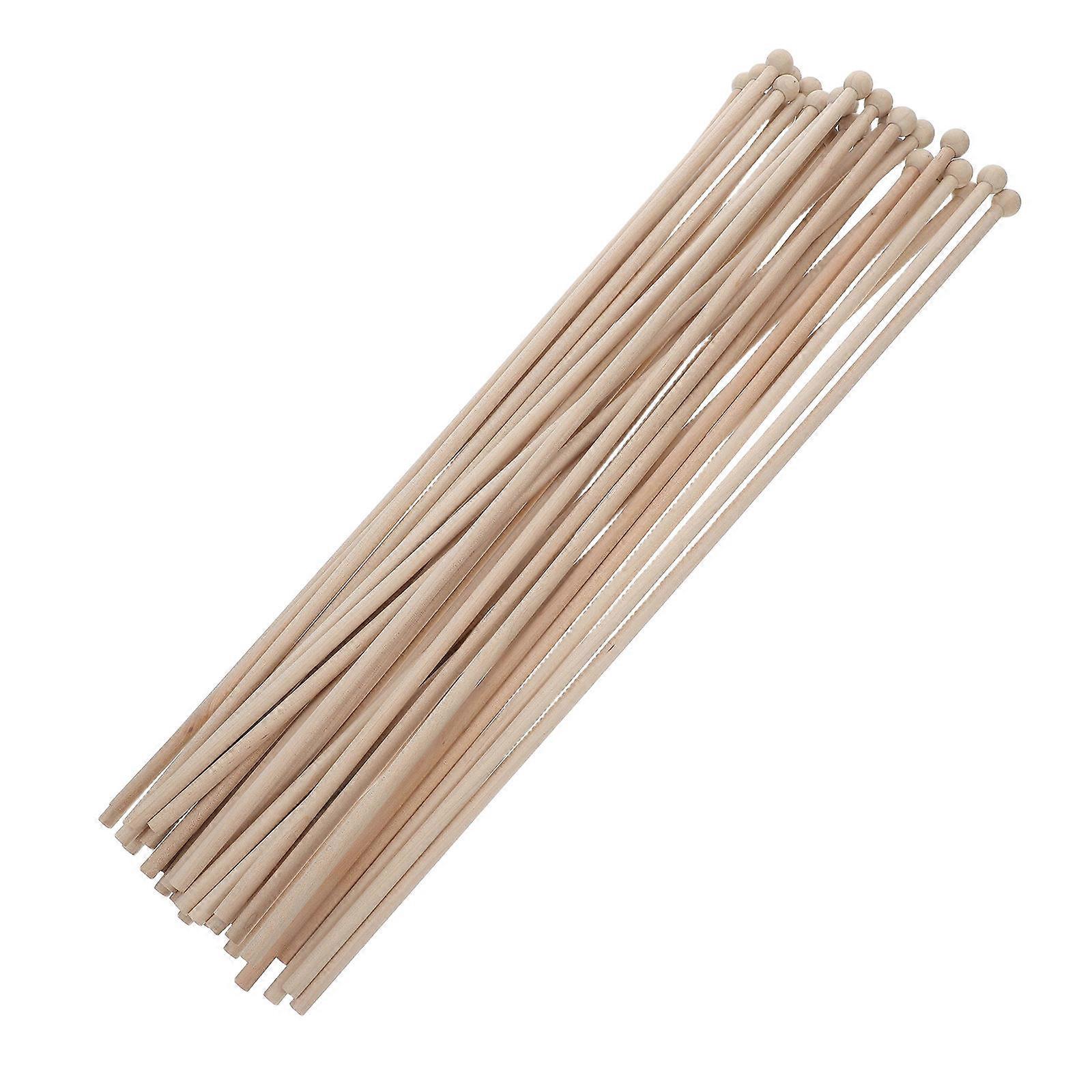 Hand Held Wooden Flagpole for Celebrations 90Pcs Beige Garden Pole