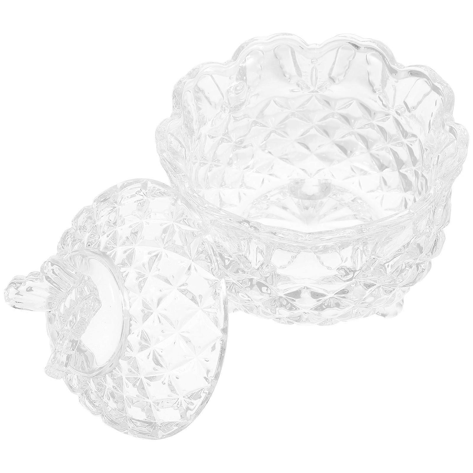Candy Holders Glass Candy Jar with Lid for Storage 3Pcs Transparent Container