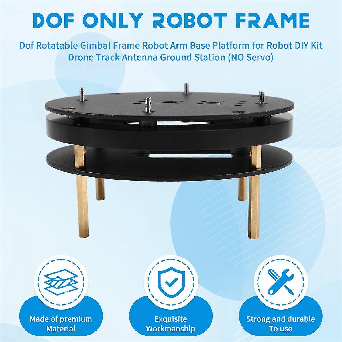 2 Dof Rotatable Gimbal Frame Robot Arm Base Platform for Robot DIY Kit Drone Track Antenna Ground St