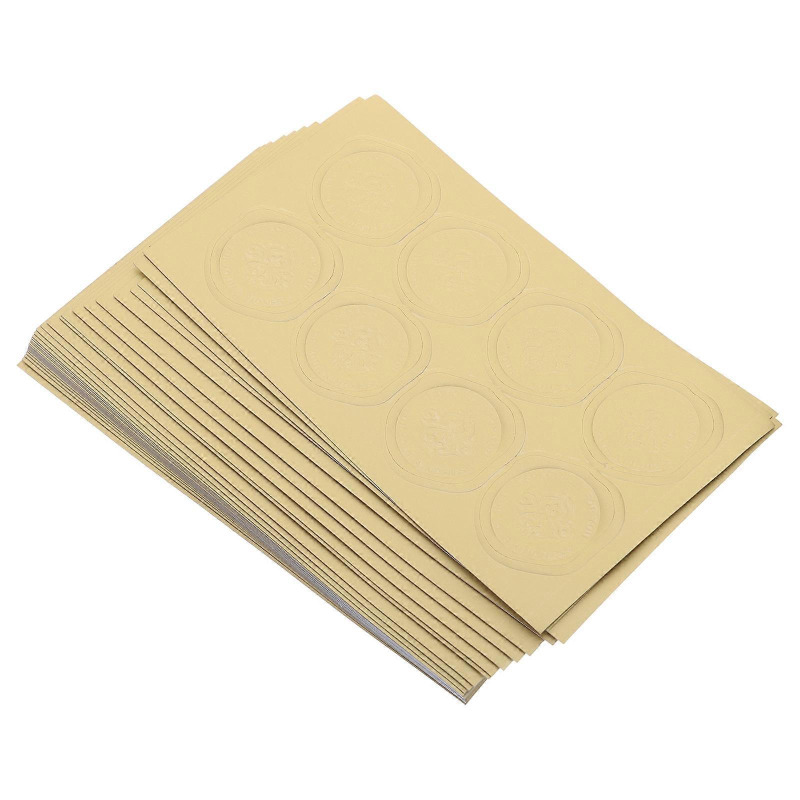 Envelope Sealing Stickers Adhesive Wax Seal for Decoration 30 Sheets PVC