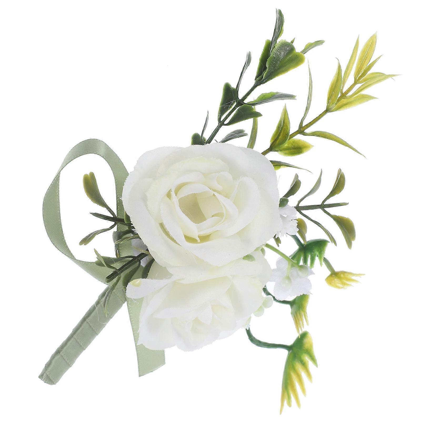 Floral Corsage 5Pcs Elegant Decoration For Wedding Participants Features Material Suitable For Various Occasions