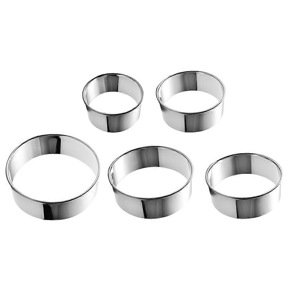 Professional Use Stainless Steel Biscuit Cookie Cutters For Cooking Enthusiasts 8.4X8.4X3CM Circle Shape 2 Sets