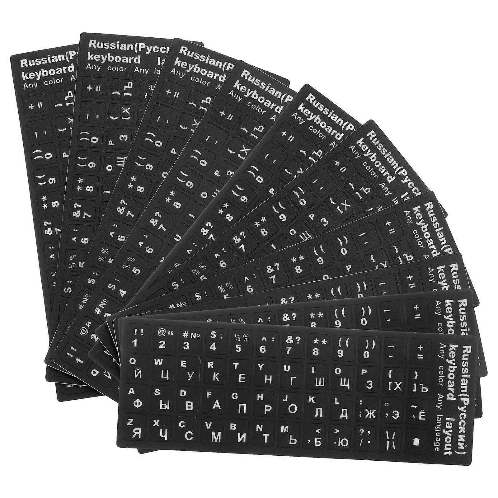 Convenient Keyboard Stickers Black Keyboard Skin for Protection 30Pcs