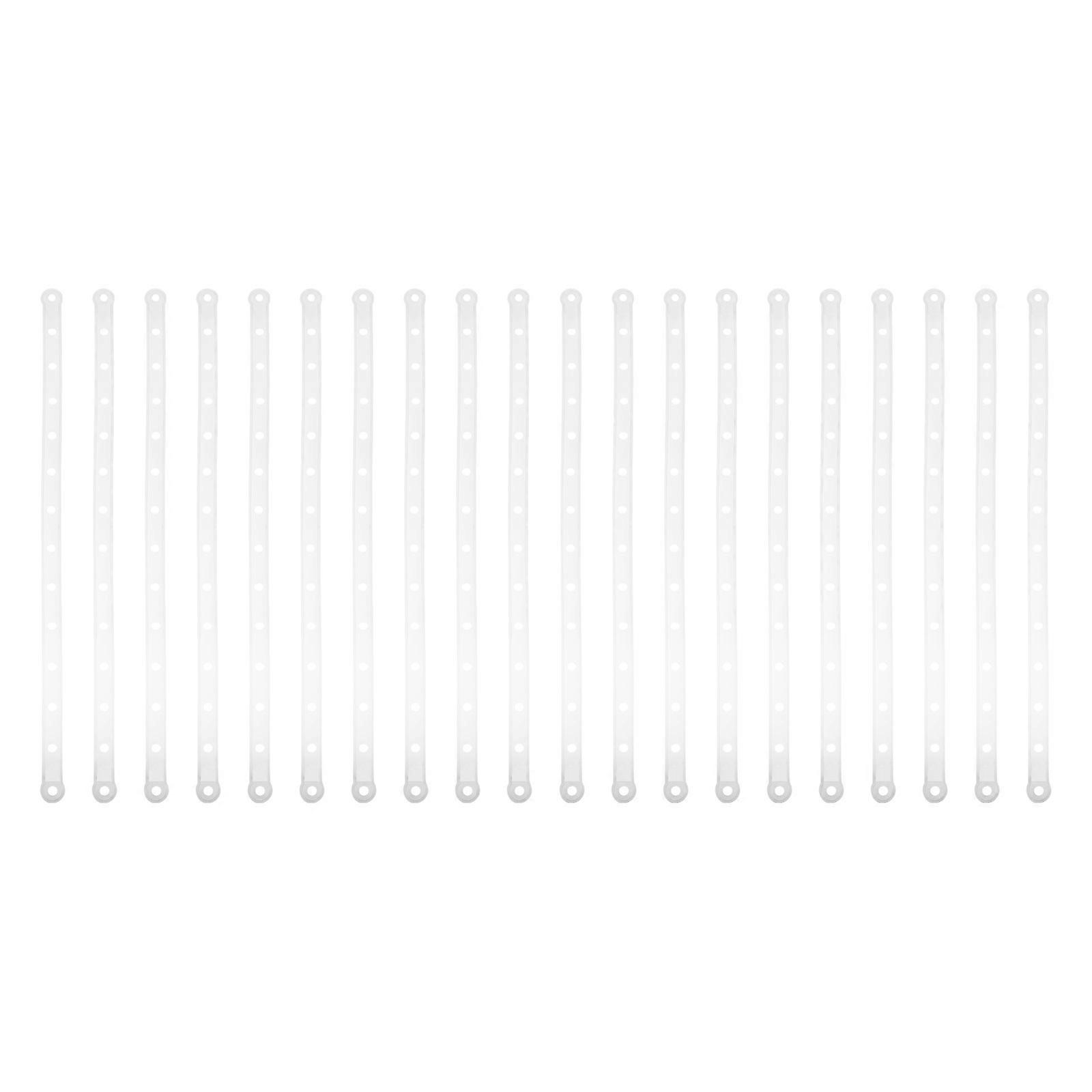 Space Saving Clothes Hanger Connector Strips For Travel And Home Use Crafted From Strong Plastic In White 20Pcs