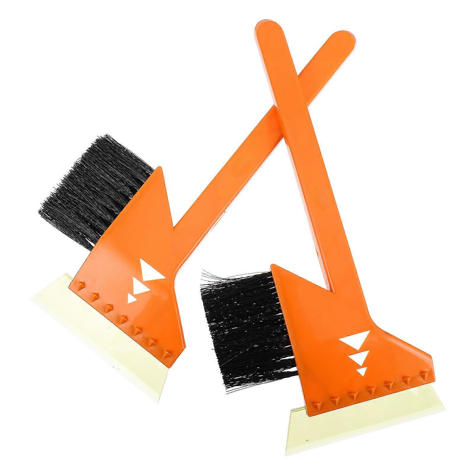 Car Snow Brush Orange for Snow Removal Tool 4Pcs Kit