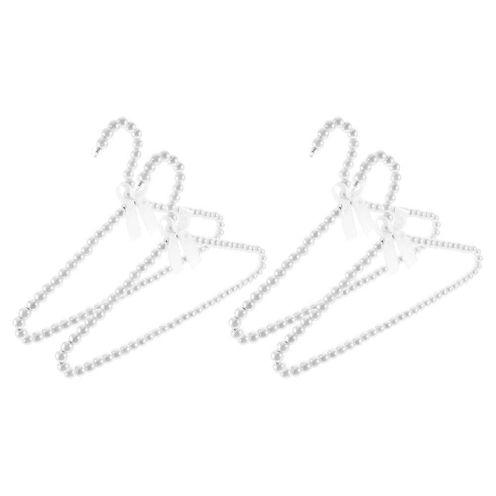 Kids Hangers With Bowknot For Children And Pets 8Pcs Non Slip Closet Organizer In White Designed For Everyday Use And Special Occasions