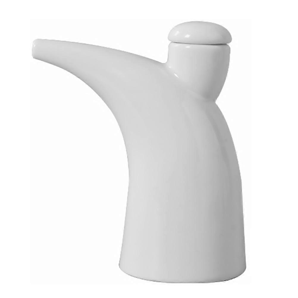 White Ceramic Sauce Bottle Multifunctional Condiment Pot for Kitchen Use 3Pcs