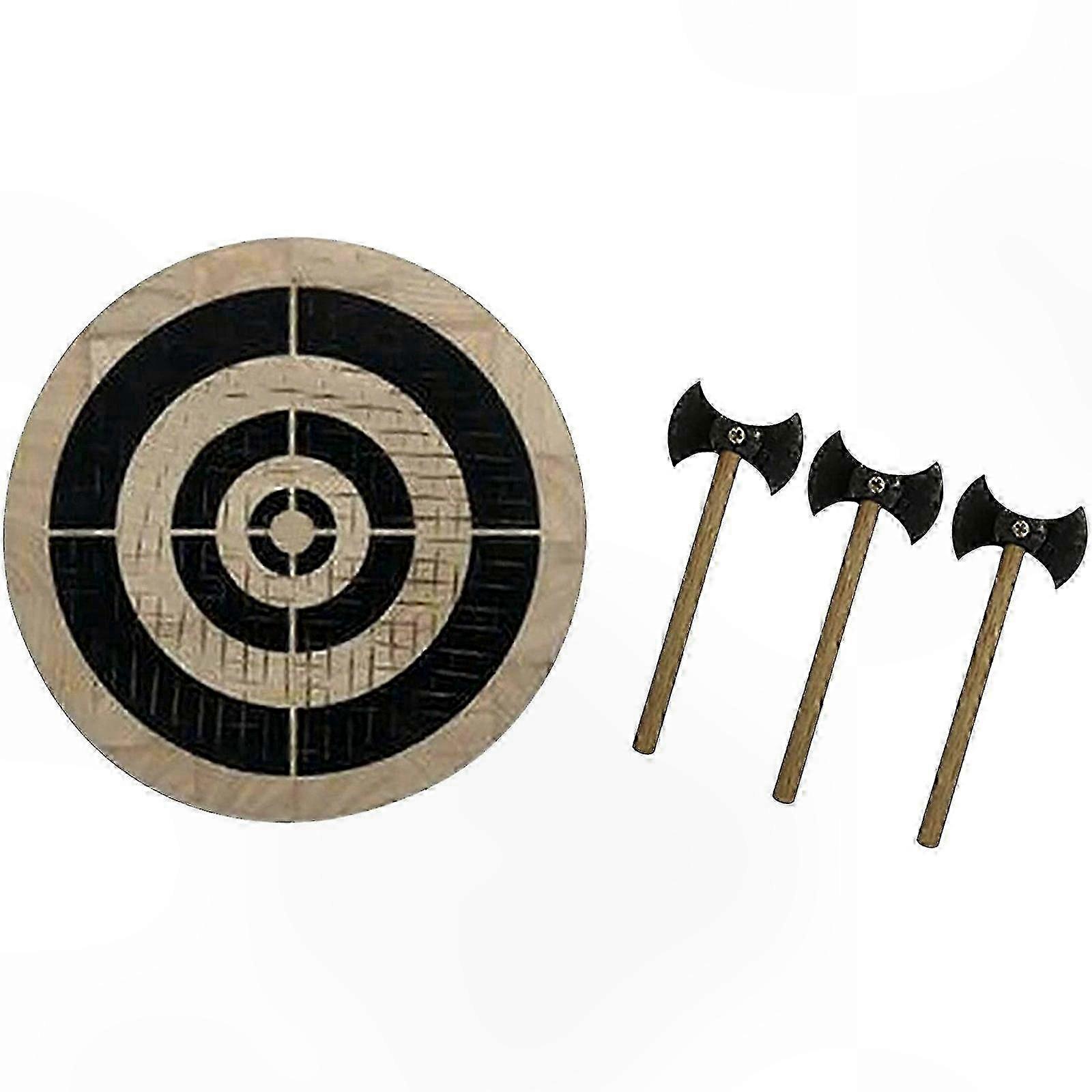 Outdoor Wooden Axe and Dart Throwing Game for Parties and Camping Fun Target Activity