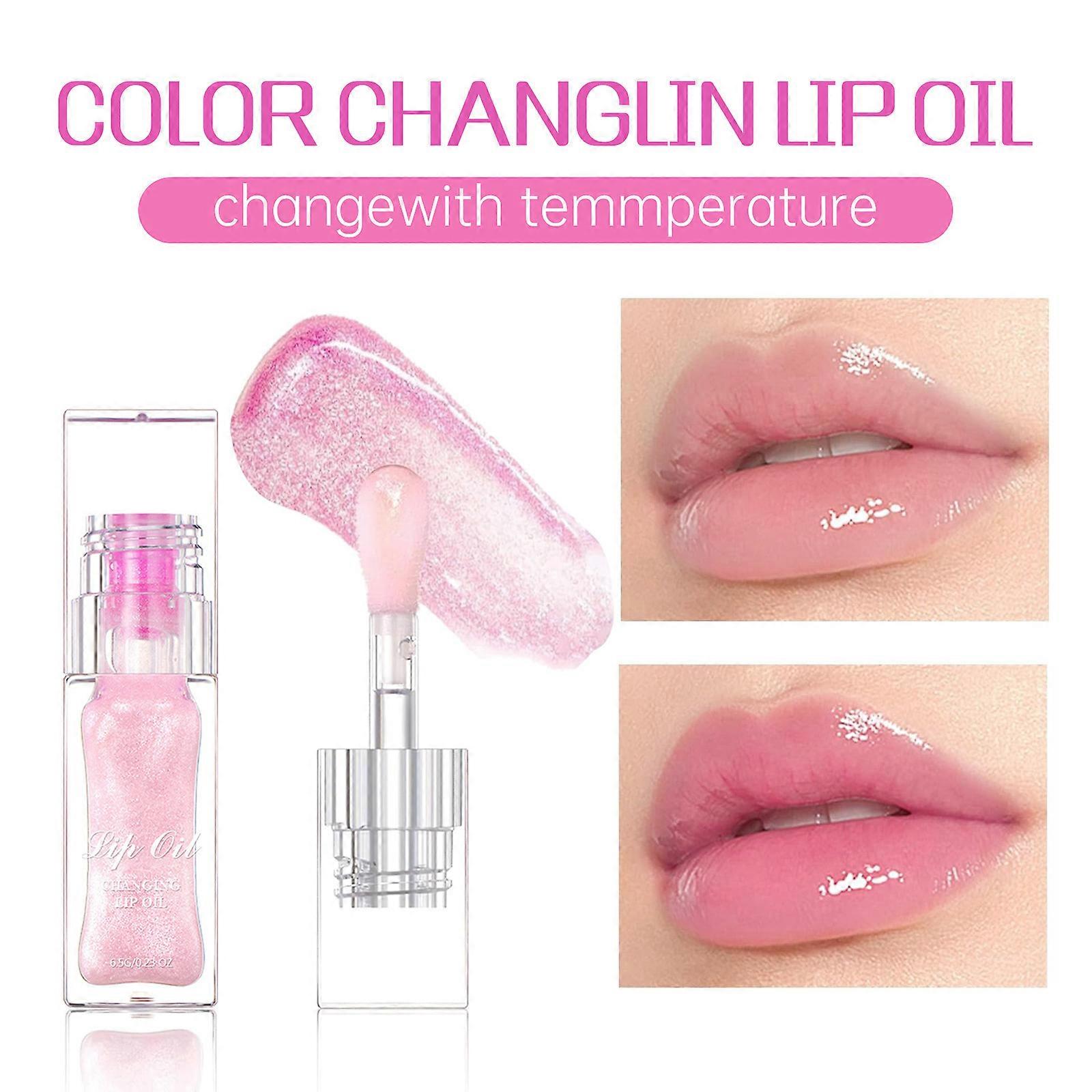 Hot selling color-changing lip oil to reduce lip lines, non-sticky and non-fading mirror lip glaze, moisturizing lip essence, normal specifications