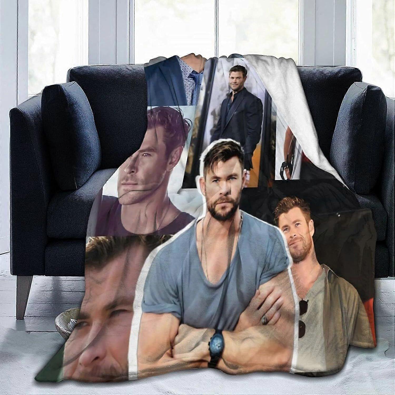 Chris Hemsworth Soft and Comfortable Warm Fleece Blankets Beach Blanket Picnic Blankets Throw Blankets -ksxl6403