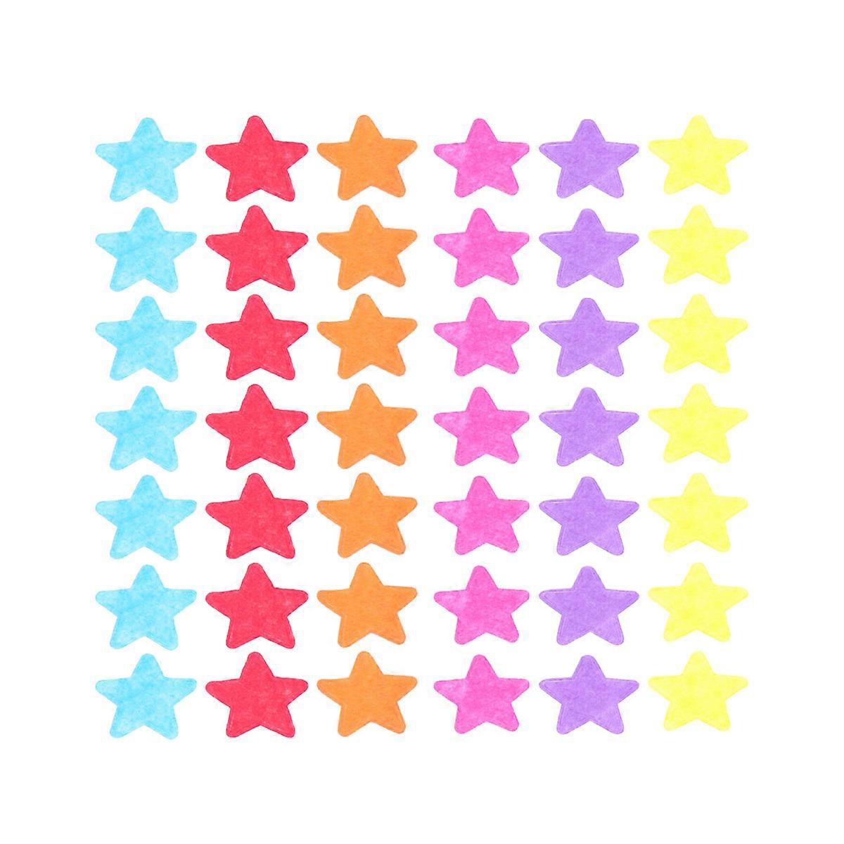 200Pcs Colorful Non-Woven Patch Applique Star Shapes For Craft Projects And 2.3X2.3Cm