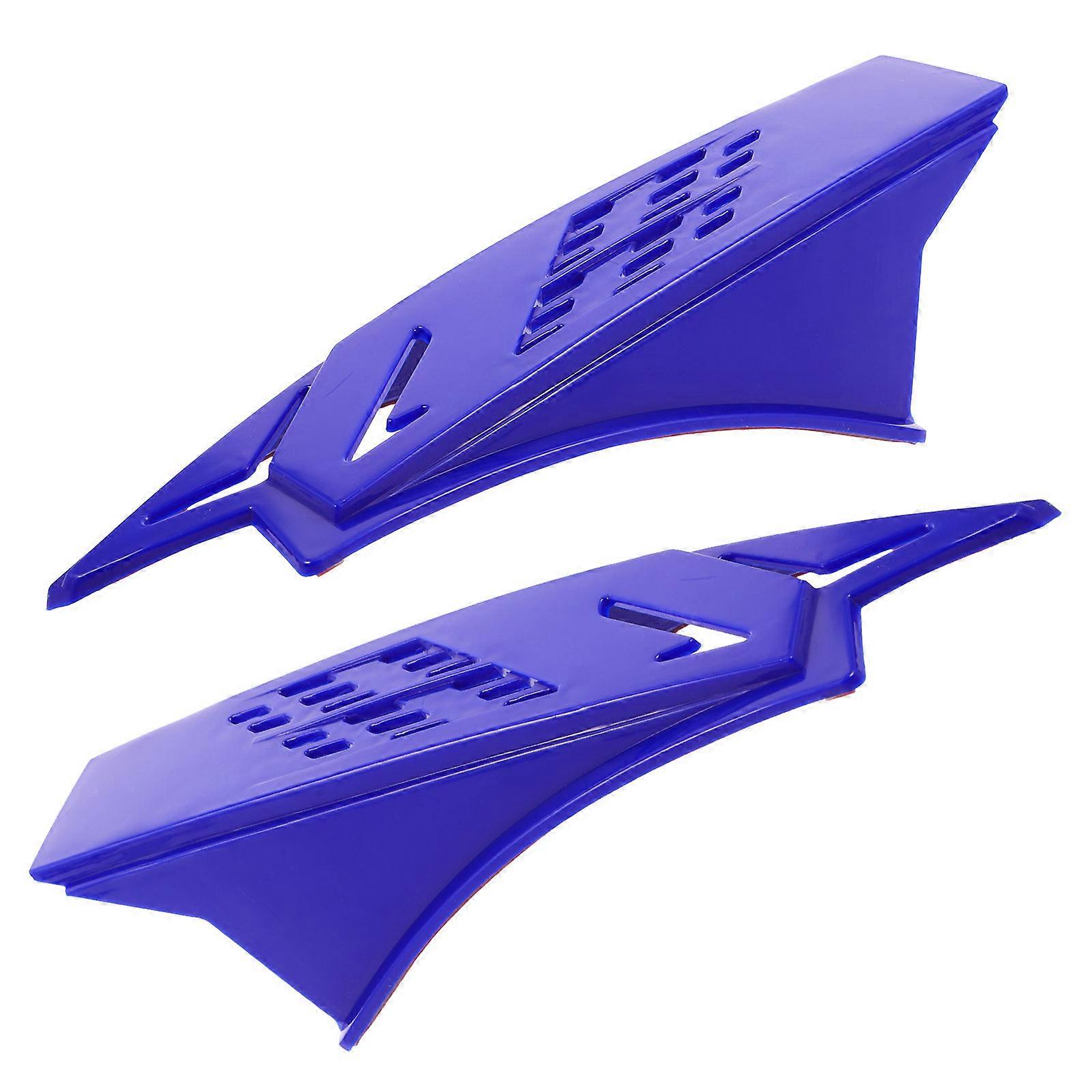 Horn Stickers for Motorcycle Accessories 4Pcs Blue ABS Material