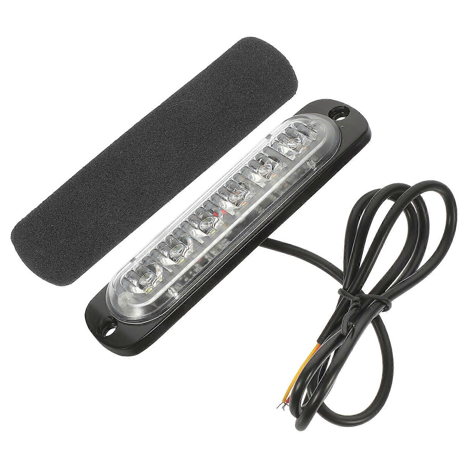 Caution Light for Trucks Motorcycles and Cars with 18W 6 Leds for Auto Repair and Emergency Use in Black Color 1Set
