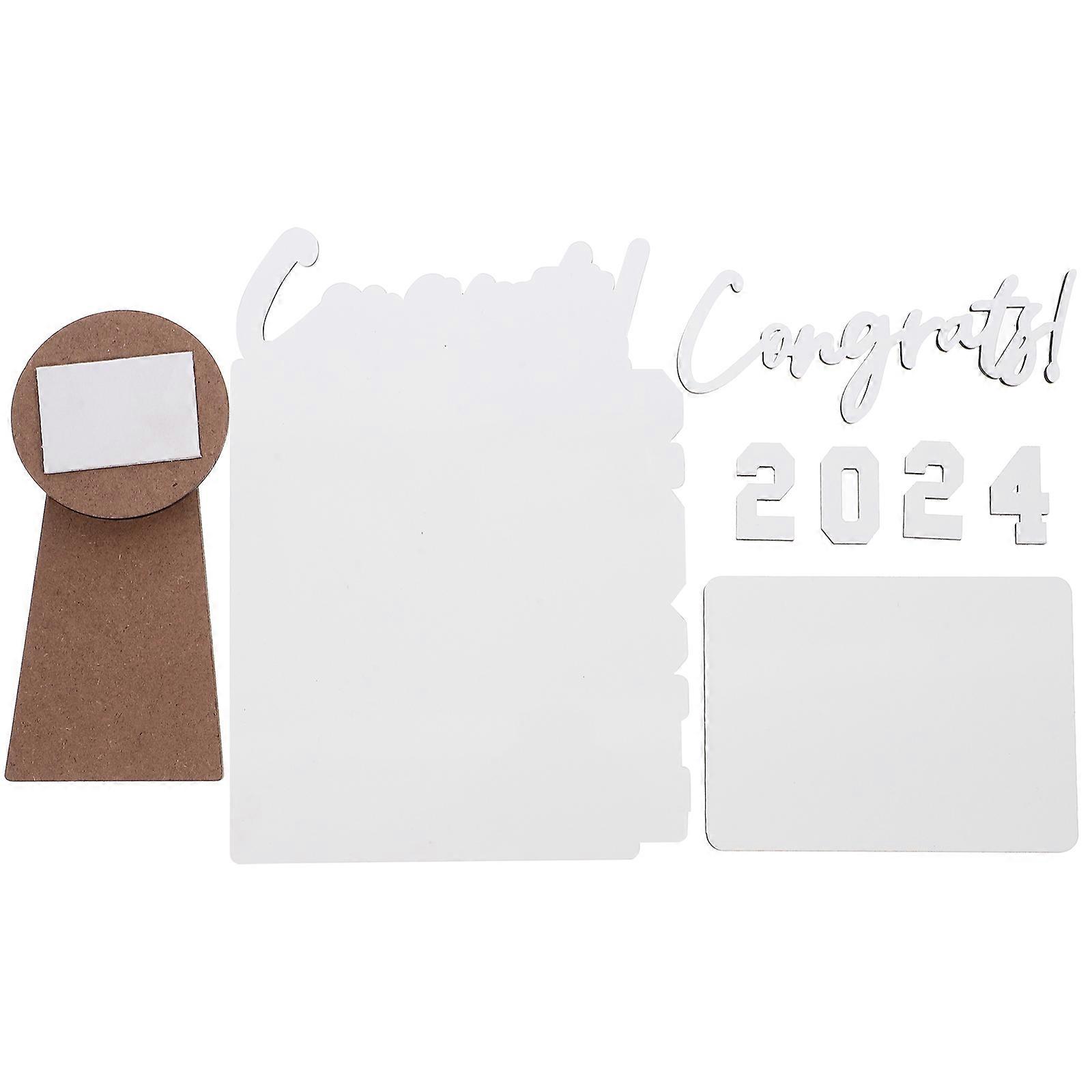 Sublimation Blank Graduation Photo Frame DIY Picture Holder Rectangular For Table Decoration 3Pcs