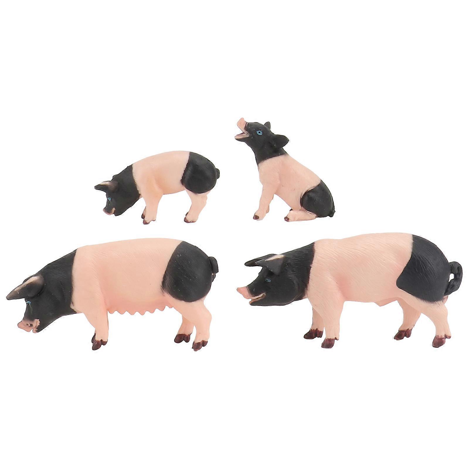 Model Toys Simulation Pig Model Plaything for Kid Playing 8Pcs Pack