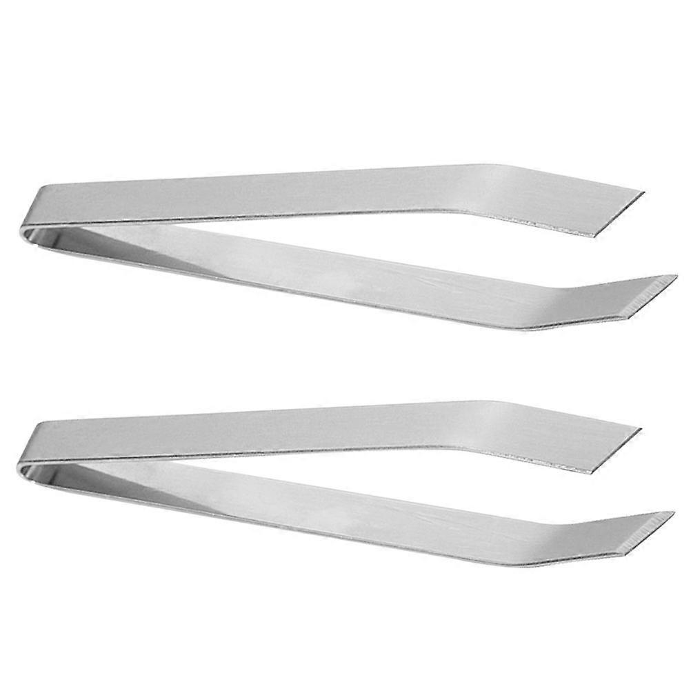 Tweezers Pack 6 Pcs Ergonomic Manual Style Home Use Silver For Removal