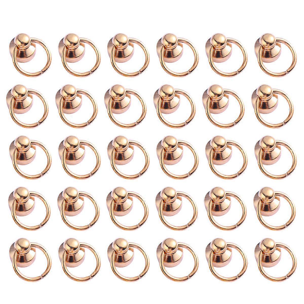 Fasteners for Leathercraft Brass Rivet Studs with 60Pcs Golden