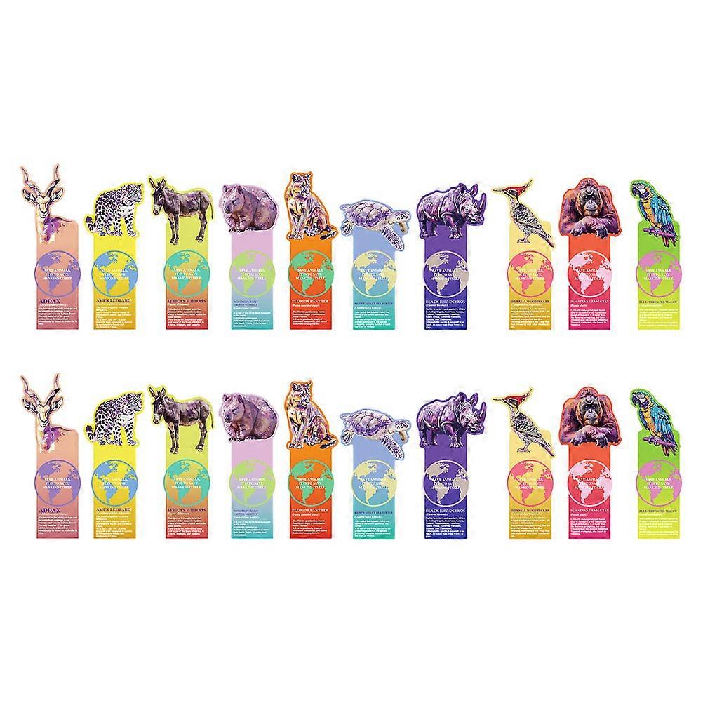 Reading Bookmark Paper Animal Bookmarks for Decoration 100Pcs