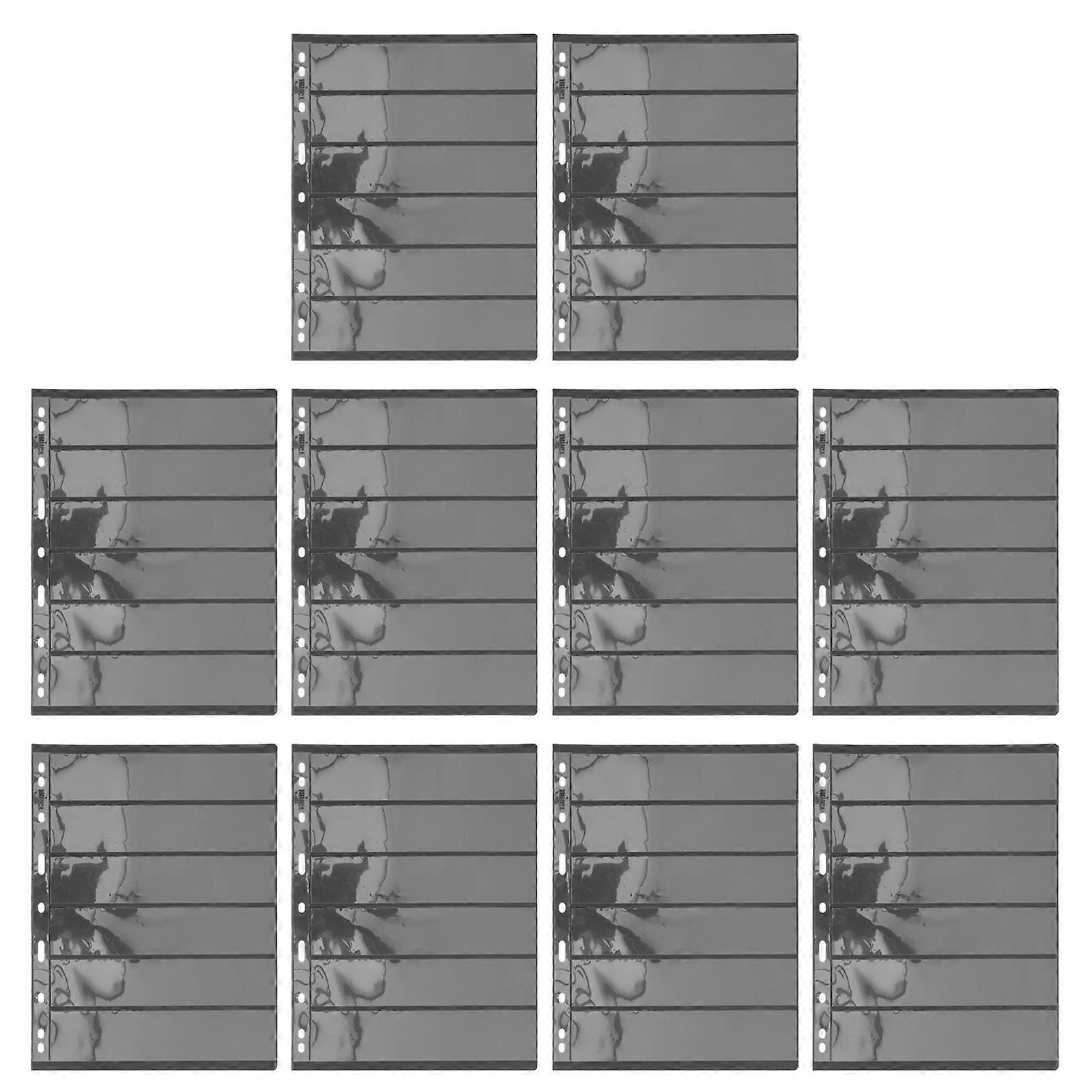 Postage Stamp Book Coin And Bill Collector Album Pages Rectangular Transparent Design Protecting 10Pcs