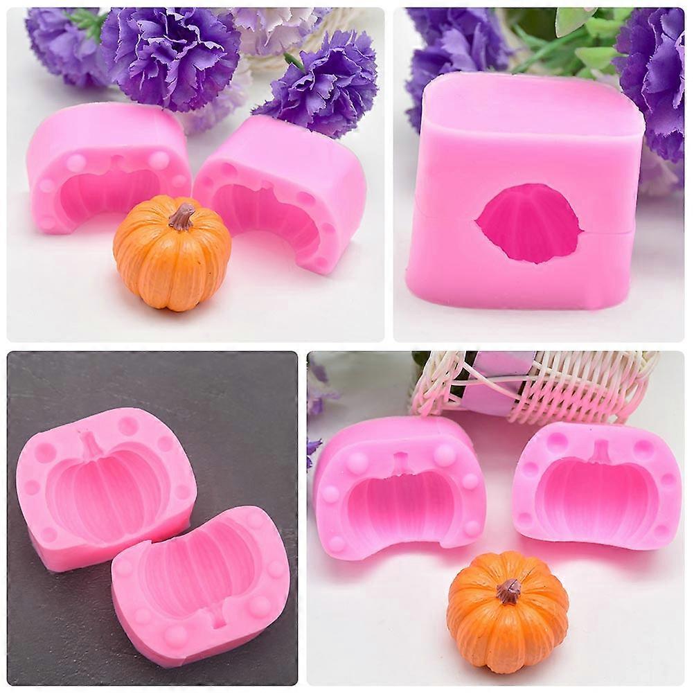 Pink Pumpkin Shape Silicone Cake Mold for Baking 2Pairs Kitchen Tool