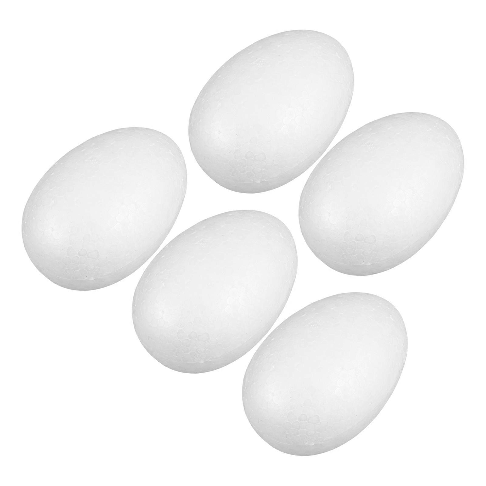 Easter DIY Handmade Crafts Foam Easter Egg for Decoration 15Pcs White