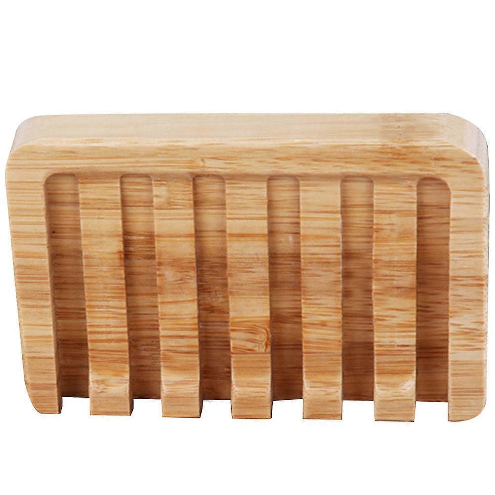 Bamboo Soap Dish Holder for Self Draining with 2Pcs Set for Home Use