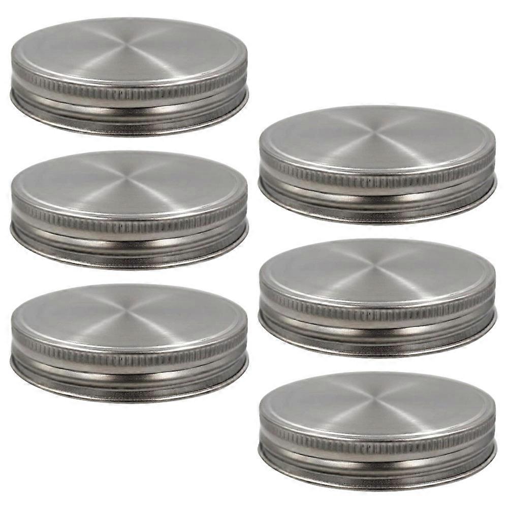 Reusable Canning Lids Practical Jar Covers For Home Users Leakproof Silver 30 Pcs