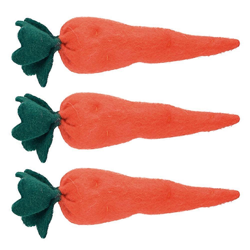 Artificial Carrot Decor for Decoration 3Pcs Easter Carrot Ornaments