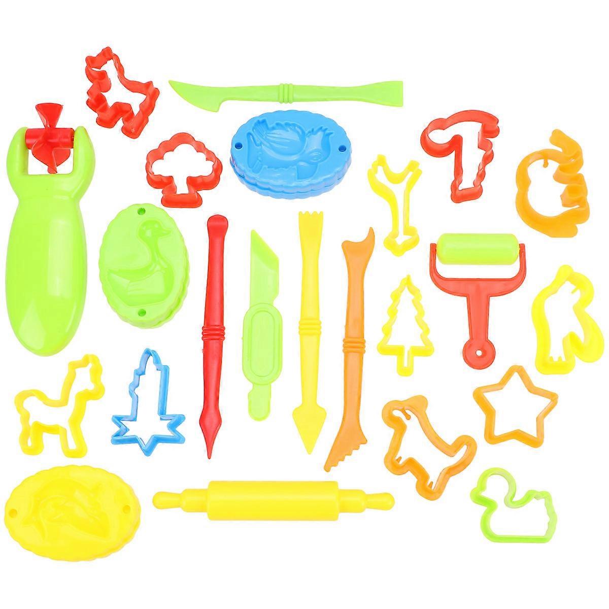 DIY Colored Clay Plasticine Tools for Kids 2Sets of Mold Toy Kit