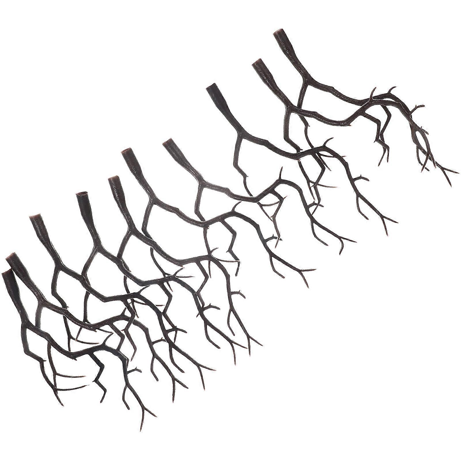40 Pcs Artificial Tree Branches Decorative Fake Twigs For Parties Home Decoration Photography Sessions Coffee Color Easy To Clean