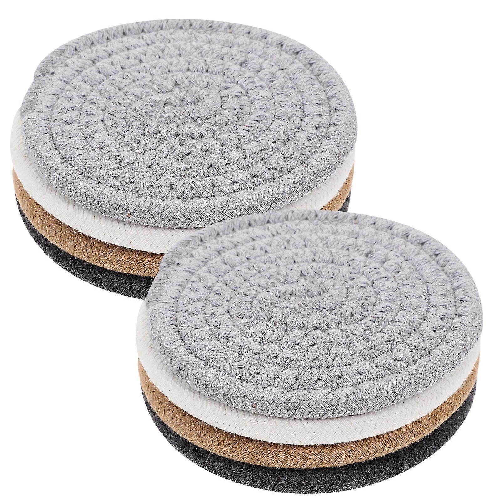 Assorted Color Cotton Coasters for Drinks Offering Heat Insulation 32Pcs