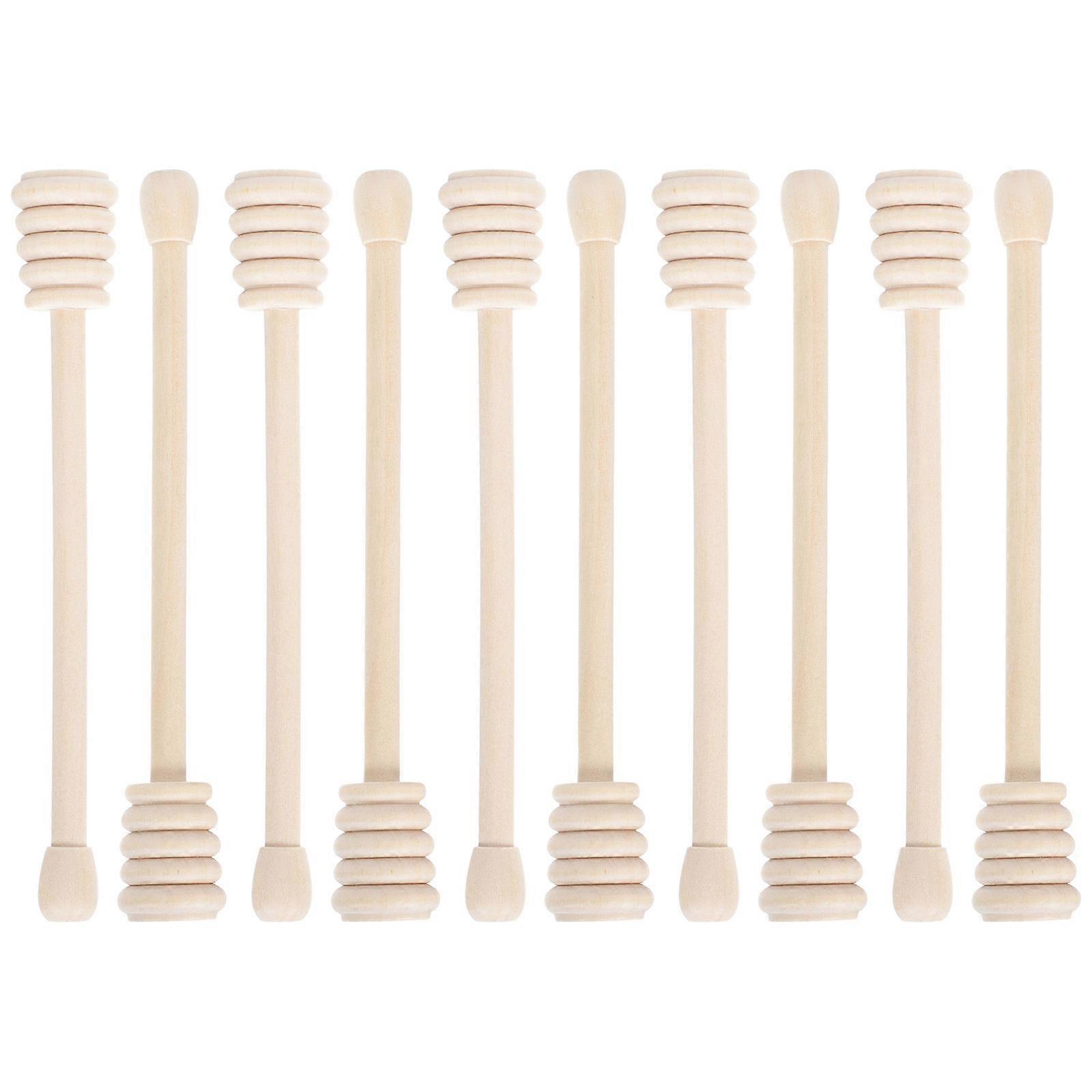 Honey Whisking Rod Wooden Honey Stick for Drizzling 20Pcs Set