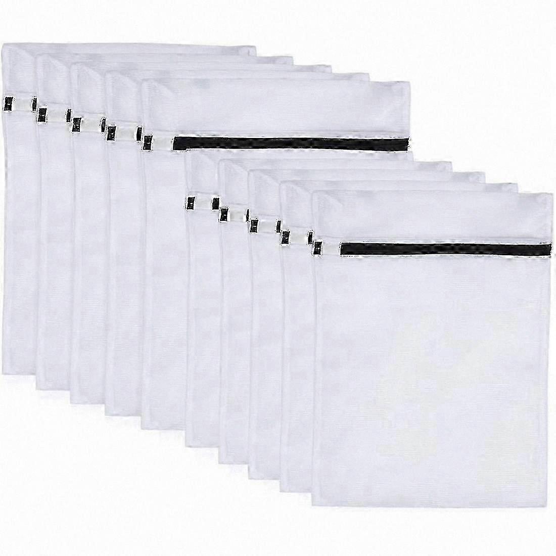 10-Pack Zippered Mesh Laundry Bags for Delicates, Blouses & Bras