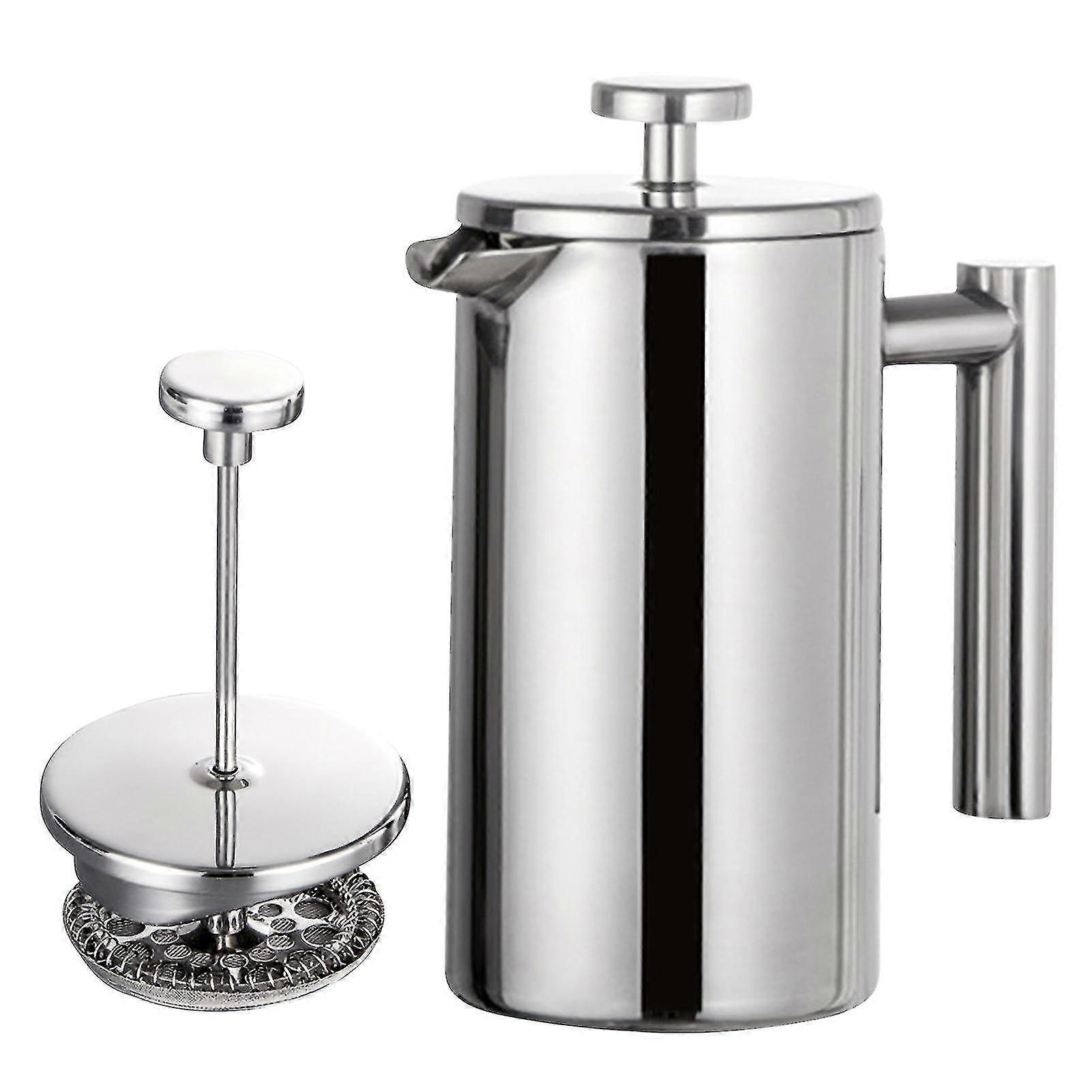 350ml/800ml/1000ml French Press kaffemaskine Rustfrit stål dobbeltvægget isoleret kaffemaskine gryde